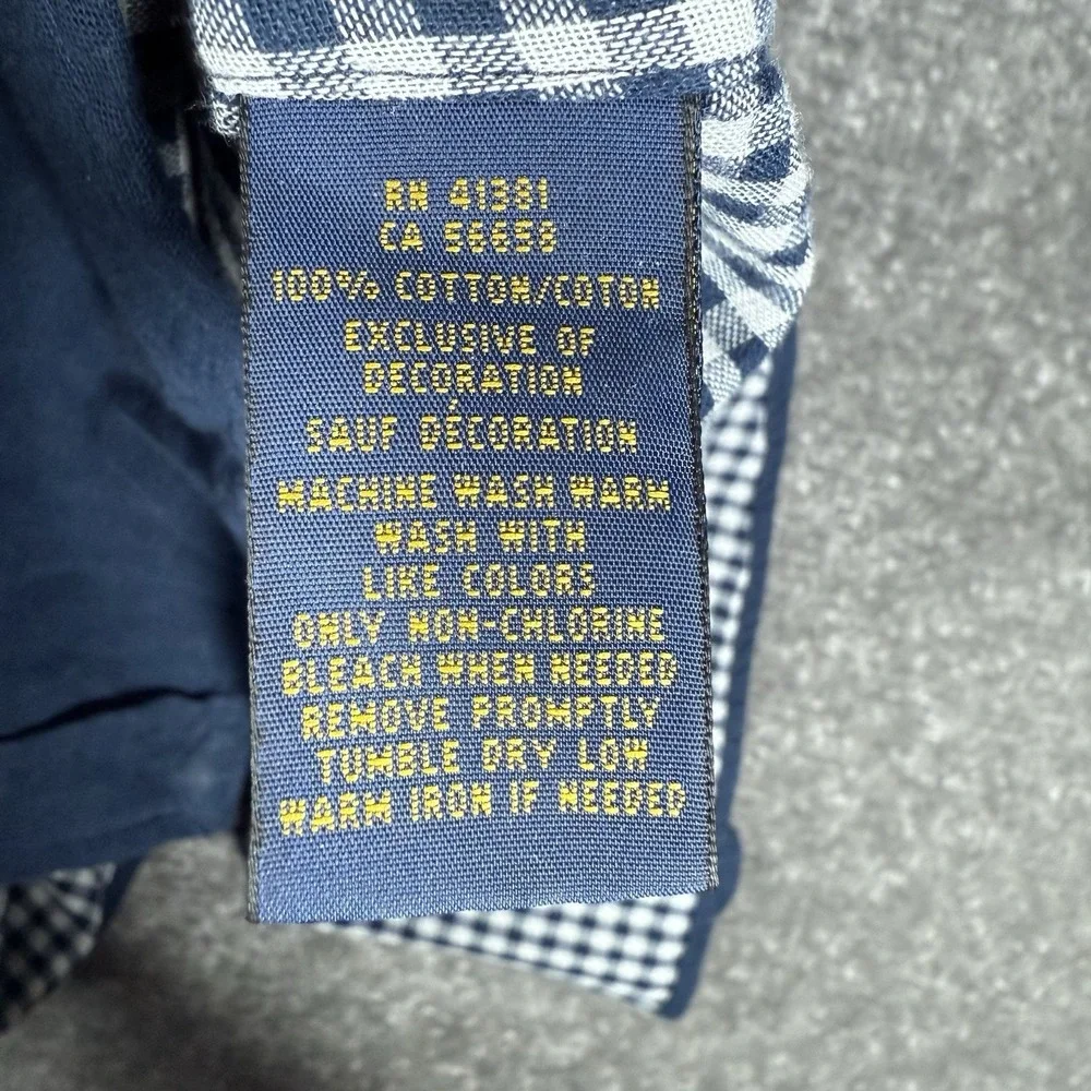 Ralph Lauren‎ Shirt Men's Medium Blue Double Face Long Sleeve Button Up Casual